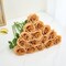 15pcs Terracotta Fake Roses Artificial Silk Flowers Faux Rose